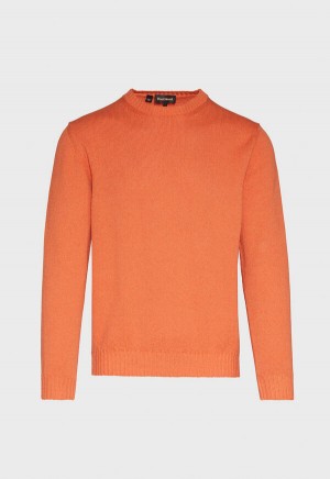 Orange Paul Stuart Boucle Crewneck | UK_PAUL56773