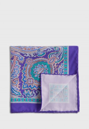 Purple Paul Stuart Silk Twill Paisley | UK_PAUL42251