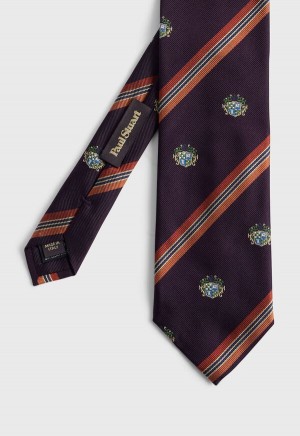 Purple Paul Stuart Woven Silk Club | UK_PAUL18640