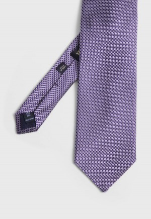 Purple Paul Stuart Woven Silk Micro Deco | UK_PAUL89934