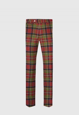 Red Paul Stuart Anthony Wool Plaid | UK_PAUL48580