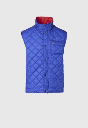 Royal Blue Paul Stuart Diamond Quilted | UK_PAUL22390