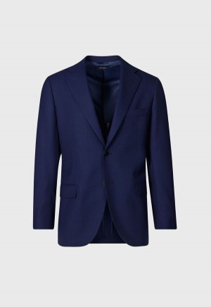 Royal Blue Paul Stuart Wool Mesh Summer Andrew Blazer | UK_PAUL29895