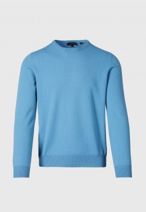 Turquoise Paul Stuart Cashmere Crewneck | UK_PAUL52611