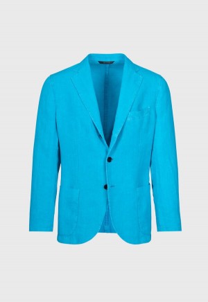 Turquoise Paul Stuart Linen Garment Dyed | UK_PAUL68700