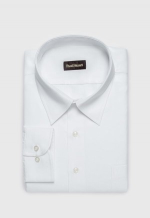 White Paul Stuart Classic Cotton Twill | UK_PAUL74489