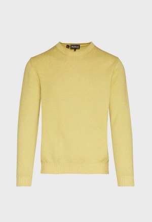 Yellow Paul Stuart Boucle Crewneck | UK_PAUL36402