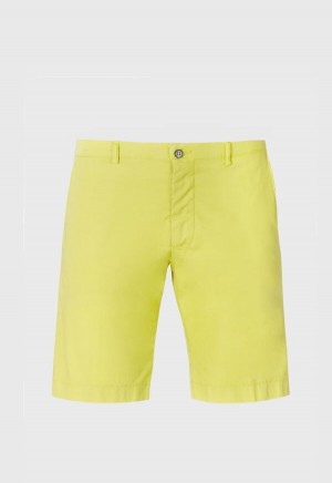 Yellow Paul Stuart Cotton Bermuda | UK_PAUL10303