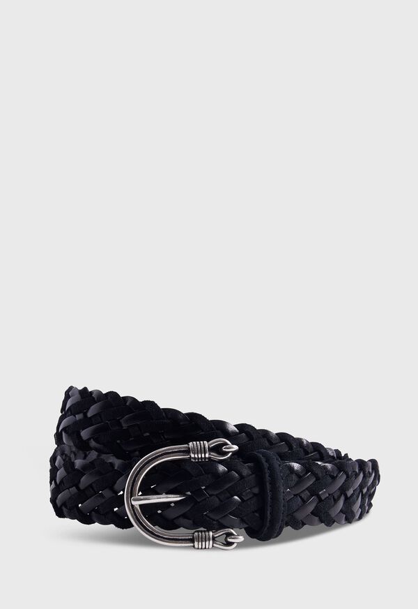 Black Paul Stuart 30MM Braided Leather | UK_PAUL14455