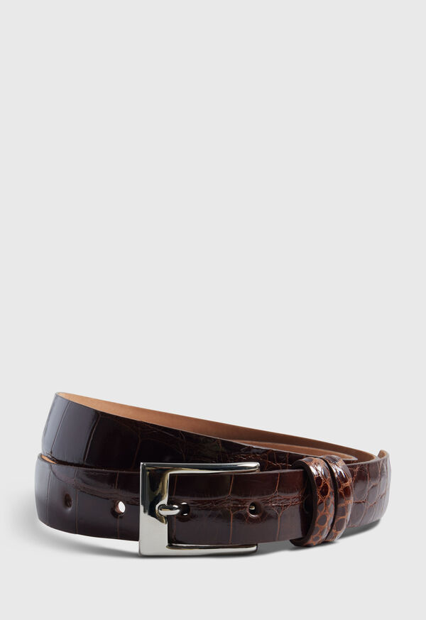 Black Paul Stuart Alligator with Silver | UK_PAUL13524