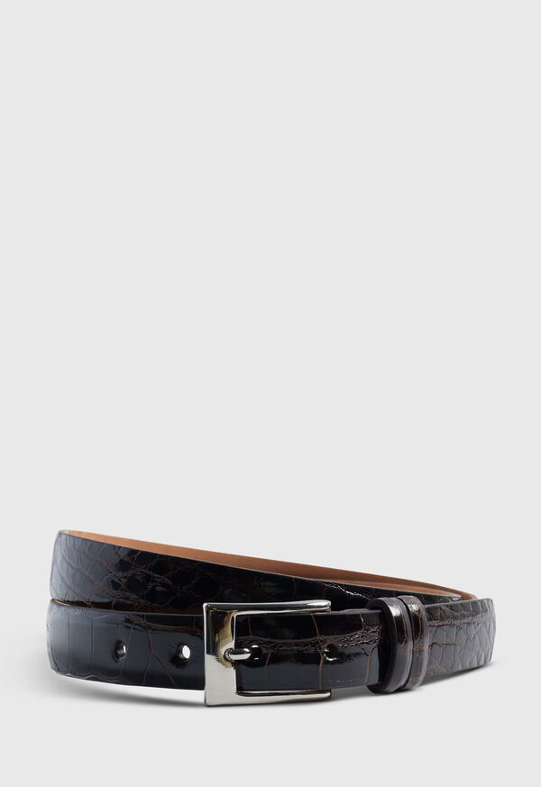 Black Paul Stuart Alligator with Silver | UK_PAUL13524