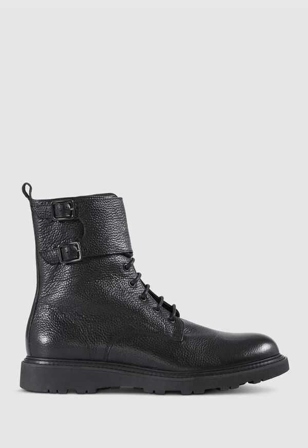 Black Paul Stuart Barton Leather Lace-Up | UK_PAUL51698