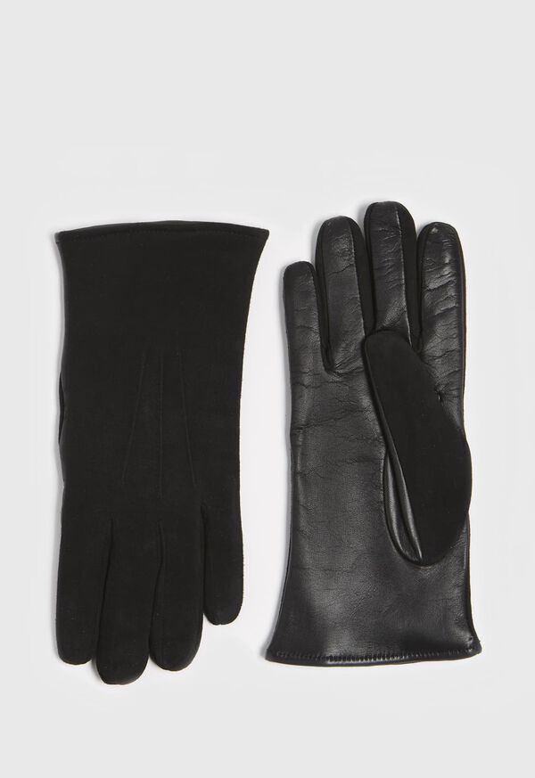 Black Paul Stuart Capeskin and Suede Touch Screen Glove | UK_PAUL57621