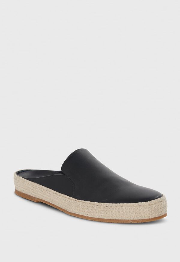 Black Paul Stuart Caribe Leather Espadrille | UK_PAUL18384