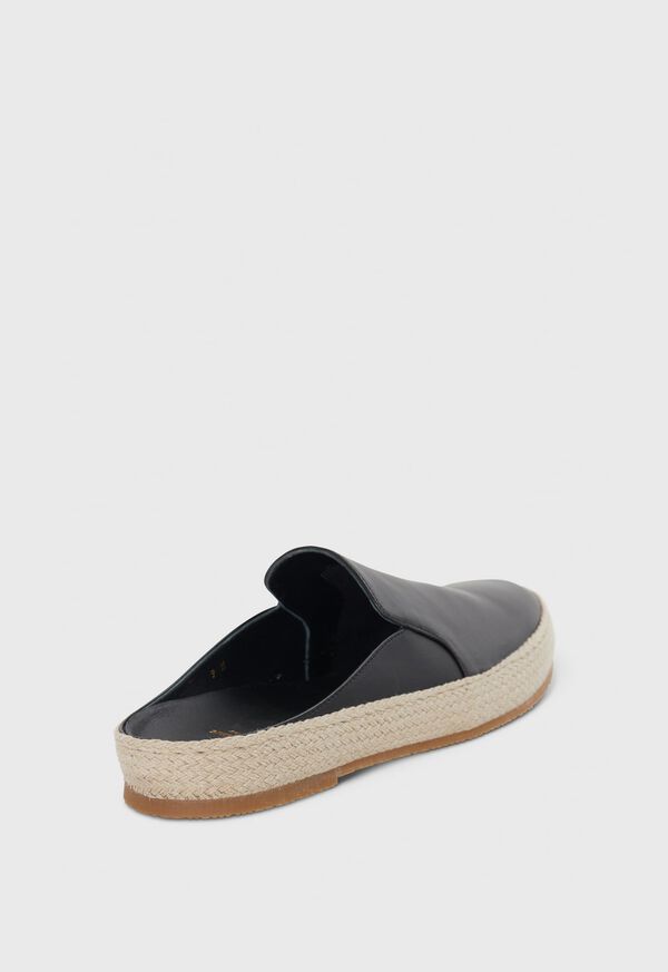 Black Paul Stuart Caribe Leather Espadrille | UK_PAUL18384