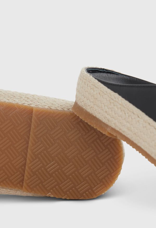 Black Paul Stuart Caribe Leather Espadrille | UK_PAUL18384