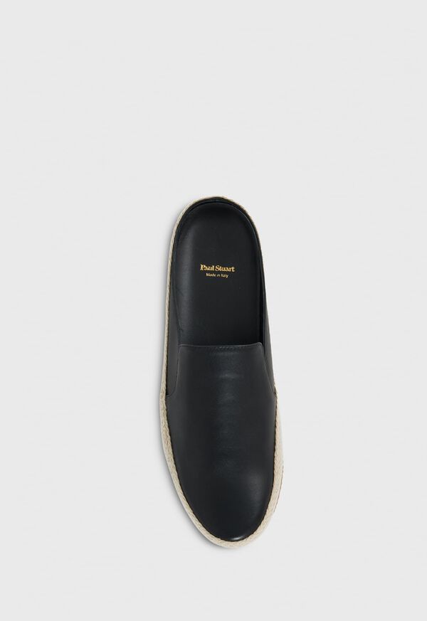 Black Paul Stuart Caribe Leather Espadrille | UK_PAUL18384