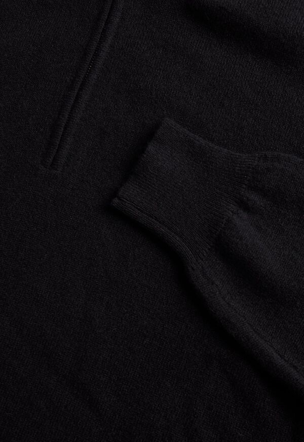 Black Paul Stuart Cashmere 1/4 Zip | UK_PAUL29046