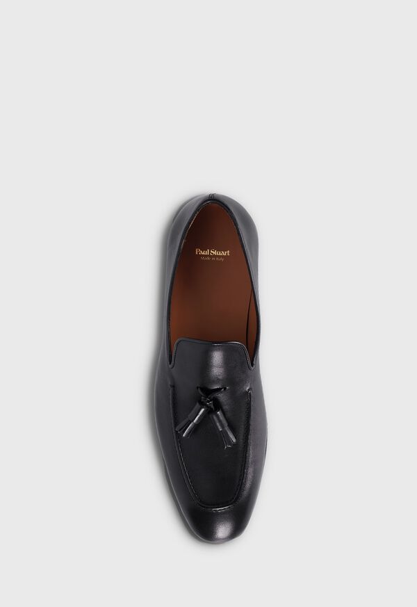 Black Paul Stuart Charleston Tassel Slip On | UK_PAUL62801