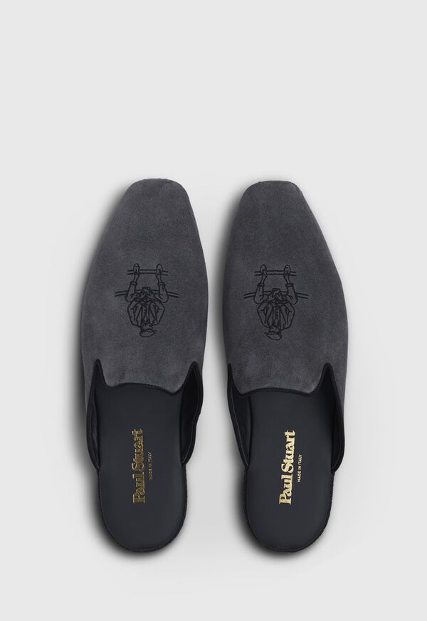 Black Paul Stuart Hamilton Suede Slip-On | UK_PAUL58894