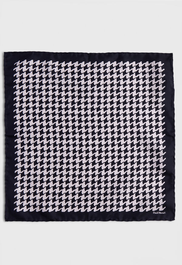 Black Paul Stuart Houndstooth Silk | UK_PAUL54234