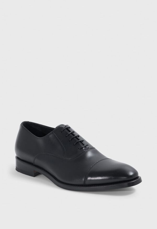 Black Paul Stuart Houston Leather Cap Toe | UK_PAUL69331