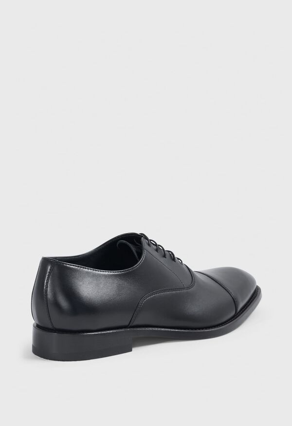 Black Paul Stuart Houston Leather Cap Toe | UK_PAUL69331