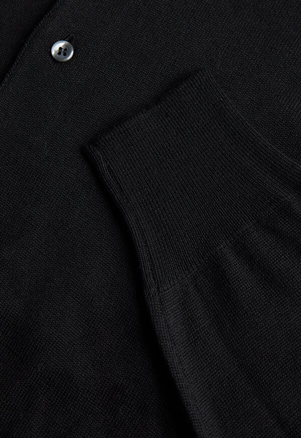 Black Paul Stuart Long Sleeve Merino Wool | UK_PAUL79443