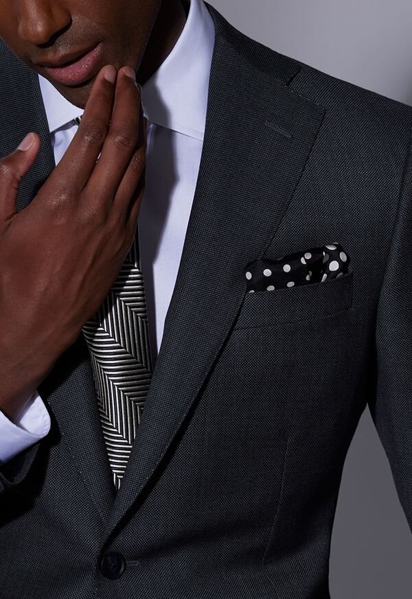 Black Paul Stuart Silk Twill Dot | UK_PAUL52560