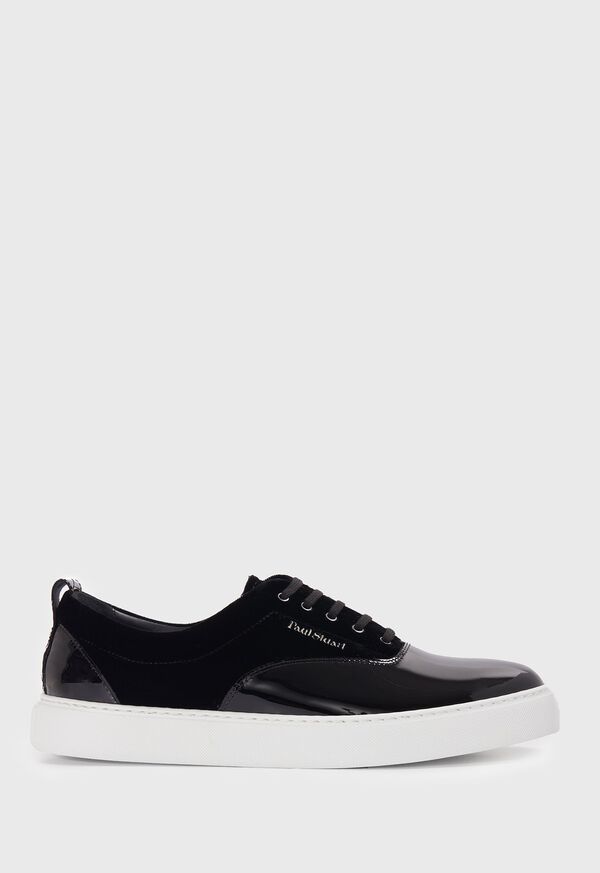 Black Paul Stuart Star Patent Leather and Velvet | UK_PAUL30605