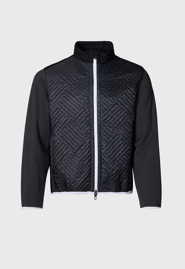 Black Paul Stuart Tonal Parquet Blouson Jacket | UK_PAUL70162