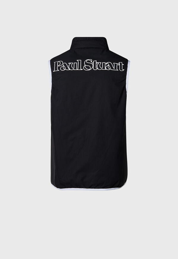 Black Paul Stuart Tonal Parquet Logo Vest | UK_PAUL86044