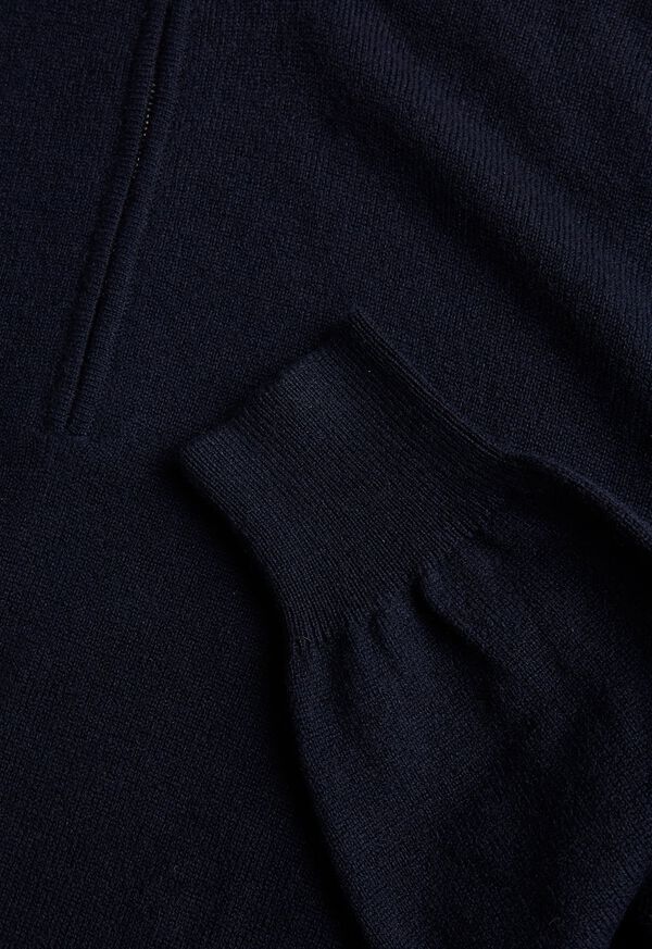 Blue Paul Stuart Cashmere 1/4 Zip | UK_PAUL98355