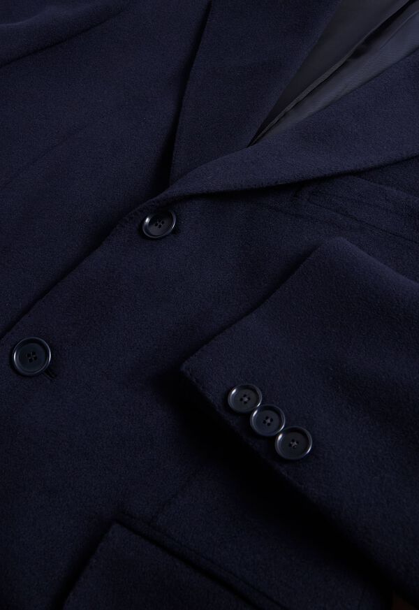 Blue Paul Stuart Cashmere Overcoat | UK_PAUL96564