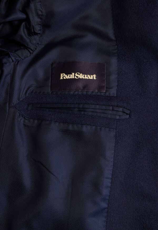 Blue Paul Stuart Cashmere Overcoat | UK_PAUL96564