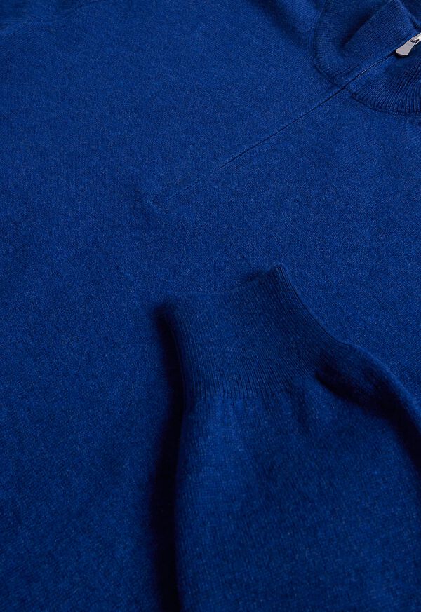 Blue Paul Stuart Cashmere Quarter Zip Pullover | UK_PAUL67066