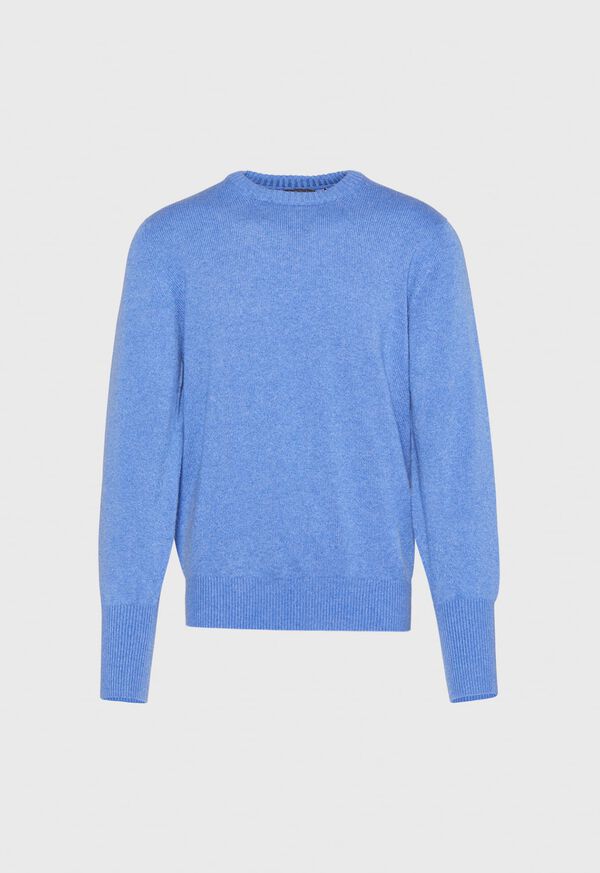 Blue Paul Stuart Classic Cashmere Double Ply Crewneck | UK_PAUL49107