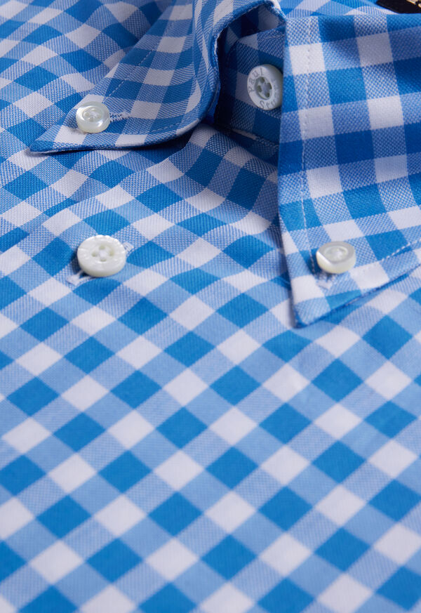 Blue Paul Stuart Cotton Gingham | UK_PAUL75104