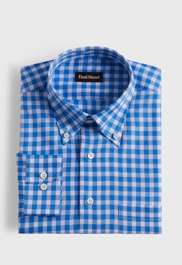 Blue Paul Stuart Cotton Gingham | UK_PAUL75104