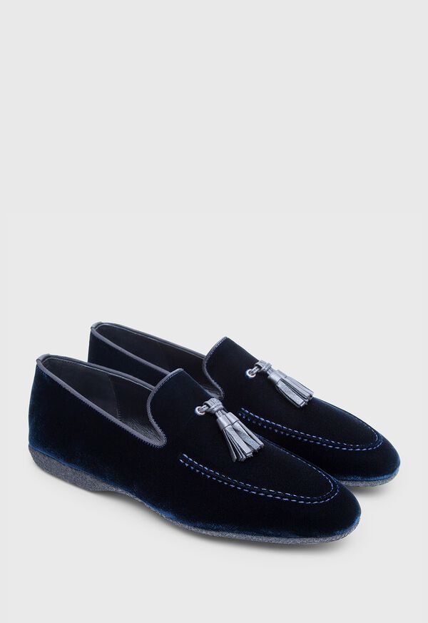 Blue Paul Stuart Hope Velvet Slip-On | UK_PAUL47534