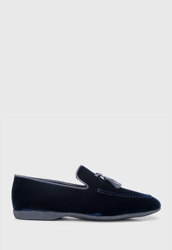 Blue Paul Stuart Hope Velvet Slip-On | UK_PAUL47534