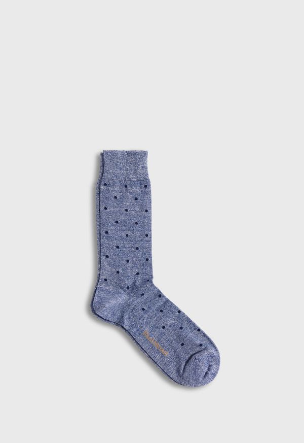 Blue Paul Stuart Linen Mélange Dotted | UK_PAUL93551