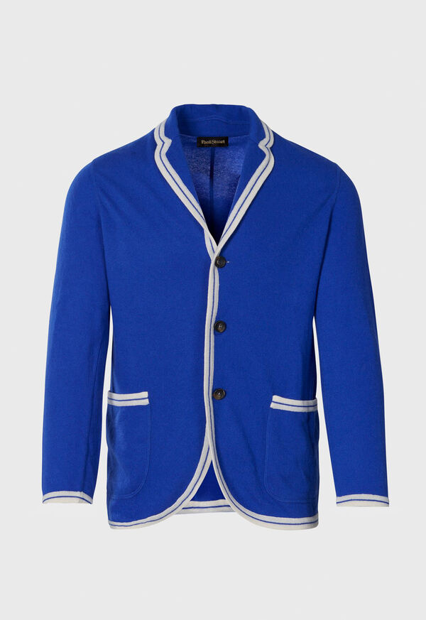 Blue Paul Stuart Rowing Knit Blazer | UK_PAUL37577