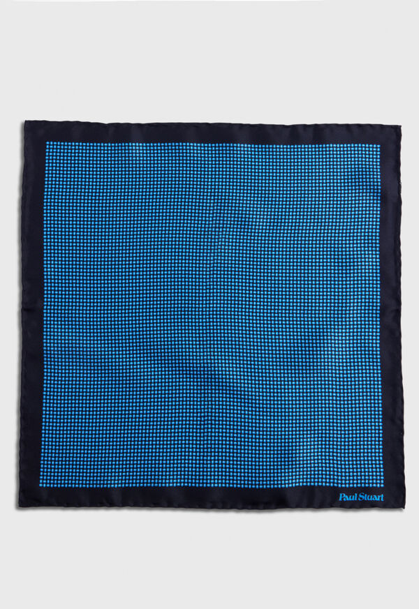 Blue Paul Stuart Silk Twill Micro Medallion | UK_PAUL10813