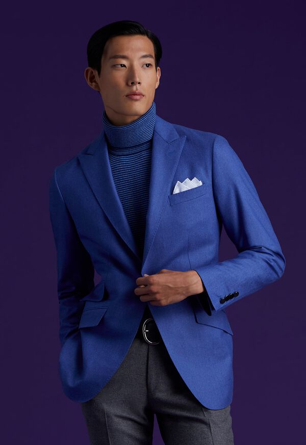 Blue Paul Stuart Super 120 Wool Drake Blazer | UK_PAUL98114