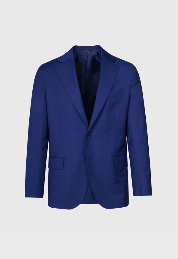 Blue Paul Stuart Wool Tick Weave Suit | UK_PAUL77426