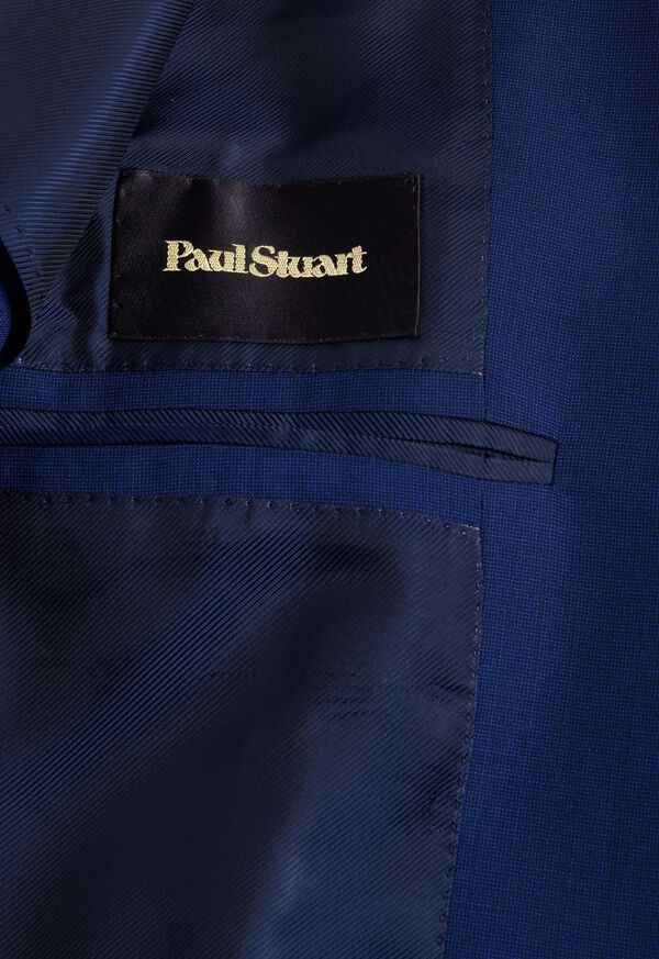 Blue Paul Stuart Wool Tick Weave Suit | UK_PAUL77426