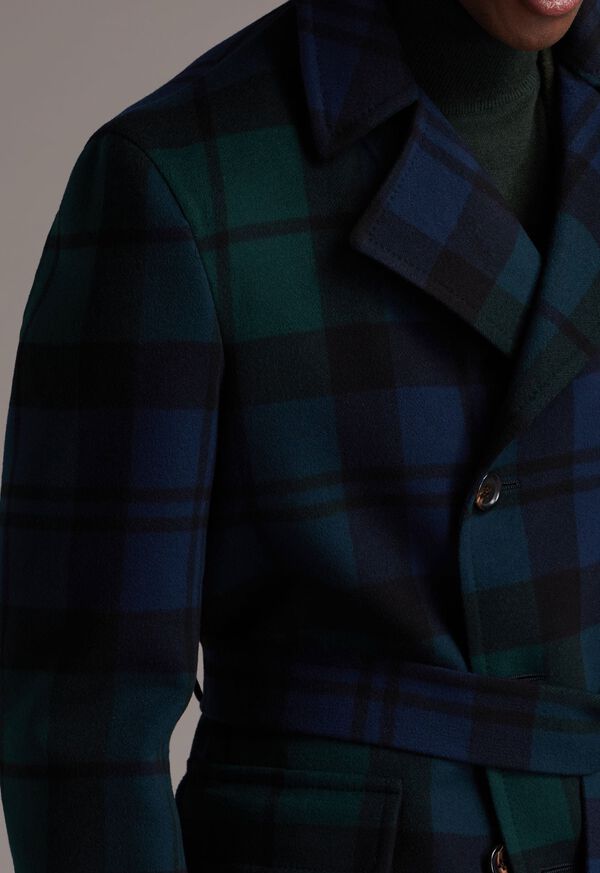 Blue / Green Paul Stuart Plaid Double Face | UK_PAUL81584