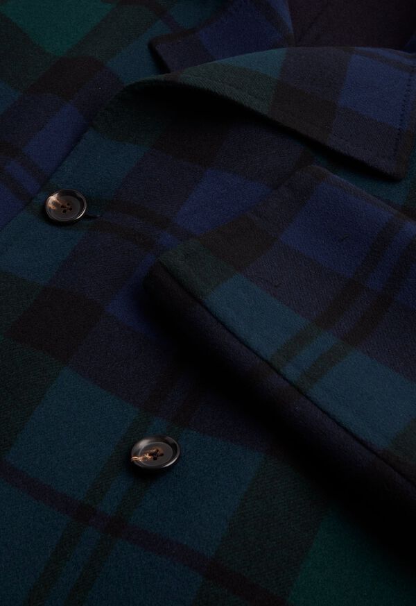 Blue / Green Paul Stuart Plaid Double Face | UK_PAUL81584