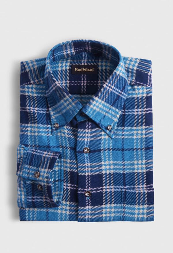 Blue / Purple Paul Stuart Flannel Plaid | UK_PAUL47767